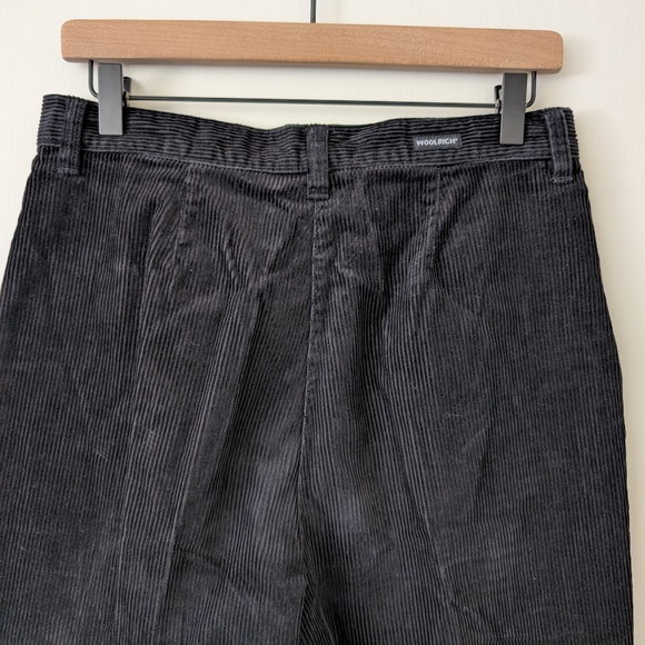 Vintage Woolrich Womens 8 Petite 100% Cotton Corduroy Pants Black Classic Casual - Picture 6 of 7